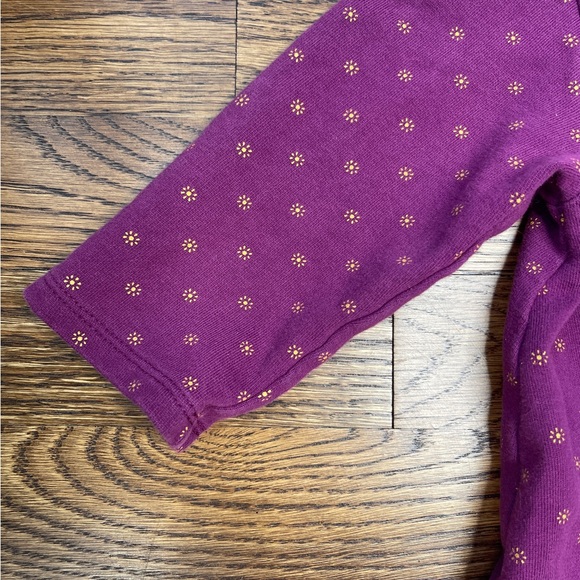 Tea Collection Girls Violet French Terry Floral Print Zippered Dress Size 5 - Picture 4 of 16